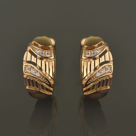 Позолоченные серьги  XP 2381 фото | Brulik