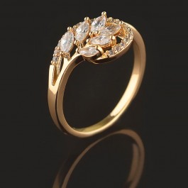 Позолоченное кольцо XP 1968-белый