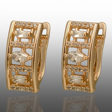 Позолочені сережки  Xuping 24748 фото | Brulik