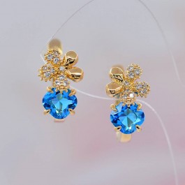 Изысканные серьги ХР 10-2038-голубой