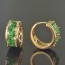 Позолоченные серьги  XP 9346-зеленый фото | Brulik