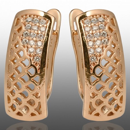 Позолочені сережки Xuping 24335 фото | Brulik