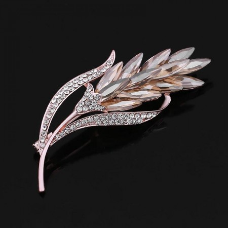 Брошь XP 8039-шампань фото | Brulik