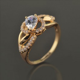 Позолоченное кольцо XP 1859-белый