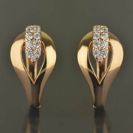 Позолоченные серьги  XP 9040 фото | Brulik