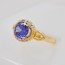 Замечательное кольцо  18К  10-1007 - синий фото | Brulik