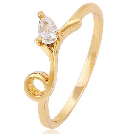Изящное кольцо в позолоте 13522 фото | Brulik