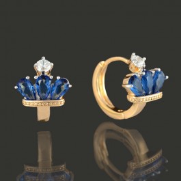 Позолоченные серьги XP 9742-синий