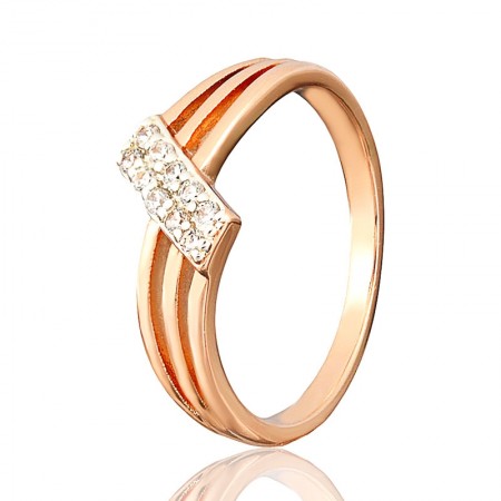 Позолоченное кольцо с фианитами Fallon 93200988 фото | Brulik