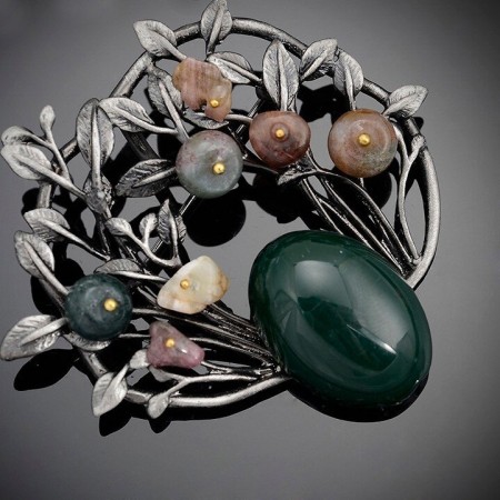 Стильная брошь-8428 фото | Brulik