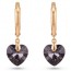 Позолочені  сережки Swarovski Xuping  24931-чорний фото | Brulik