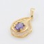 Восхитительный кулон в позолоте 10-3016-фиолетовый фото | Brulik