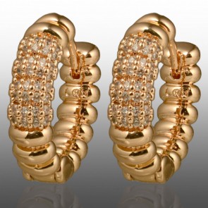 Позолочені сережки Xuping 24672 фото | Brulik