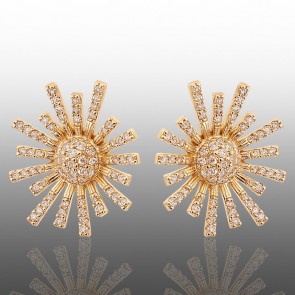 Позолочені сережки Xuping 24345 фото | Brulik