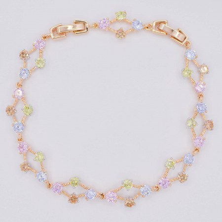 Фееричный браслет 18К 10-7017 - светлый мультиколор фото | Brulik