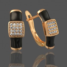 Позолоченные  серьги  XP 20502-черный