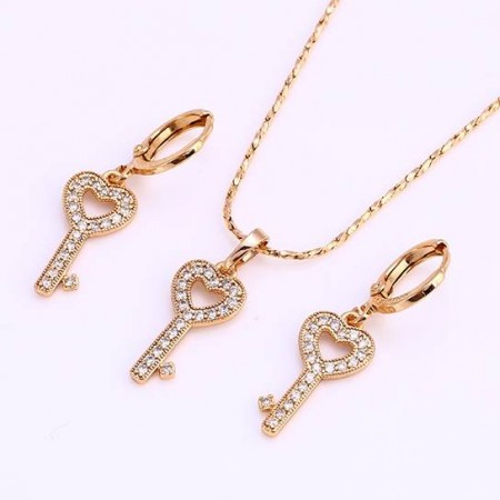 Комплект "Keys" с фианитами 18К 61681 фото | Brulik