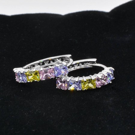 Искристые серьги с фианитами XP 2017  фото | Brulik