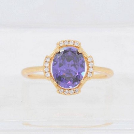 Безупречное кольцо с фианитами ХР 10-1040-фиолетовый фото | Brulik