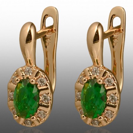 Позолочені сережки  Xuping 24787 фото | Brulik