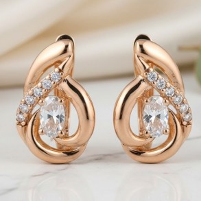 Позолочені сережки  Xuping 24220 фото | Brulik