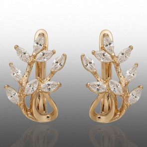 Позолочені сережки  Xuping 24057 фото | Brulik