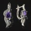Позолоченные серьги  XP 2823-фиолетовый фото | Brulik
