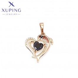 Позолочений кулон Xuping 3057-чорні фіаніти