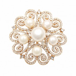 Брошь с жемчужинами 6736