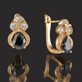 Позолоченные серьги XP 2303-черный