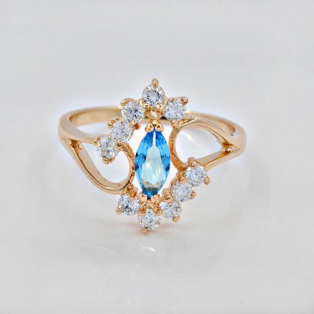 Кольцо "Ангел" 12381-голубой фото | Brulik