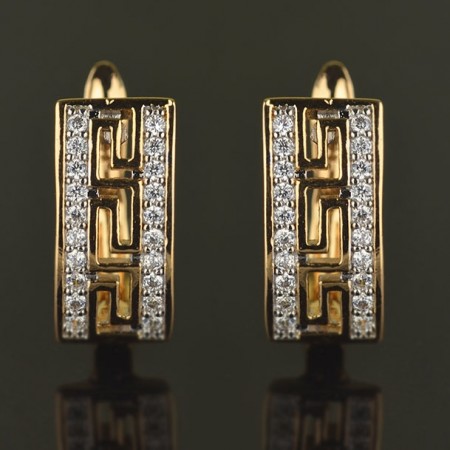 Позолоченные серьги  XP 2983 фото | Brulik