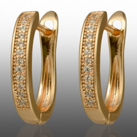 Позолочені сережки  Xuping 24728 фото | Brulik