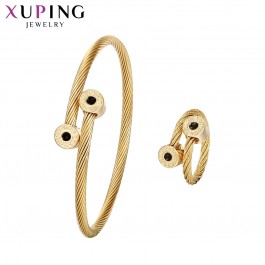 Стальной комплект Xuping XLS- 299-золотой-Free