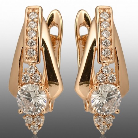 Позолочені сережки Xuping 24350 фото | Brulik