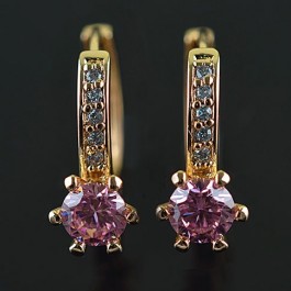 Позолоченные серьги  XP 9729-розовый