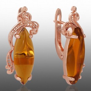 Позолочені сережки Fallon 82203375 фото | Brulik