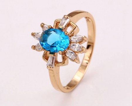 Удивительное кольцо 12639-голубой фото | Brulik