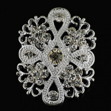 Нежная брошь с фианитами 153111 фото | Brulik