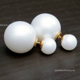 Серьги-пусеты в стиле Dior  E2505w-белый