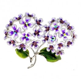 Брошь 8854-фиолетовые фианиты