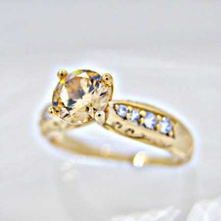 Кольцо "Сharm" 13050 - шампань фото | Brulik