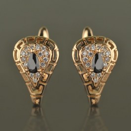 Позолоченые серьги ХР 2660-черный