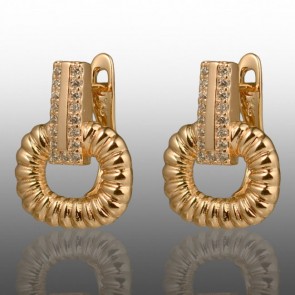 Позолочені сережки  Xuping 24739 фото | Brulik