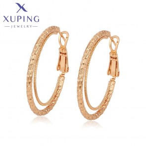 Позолочені сережки кільця Xuping X001021371 фото | Brulik