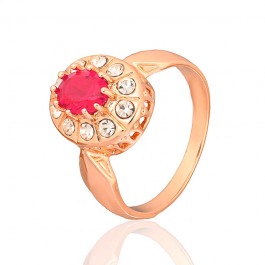 Позолоченное кольцо  Fallon 83200424-розовый фианит