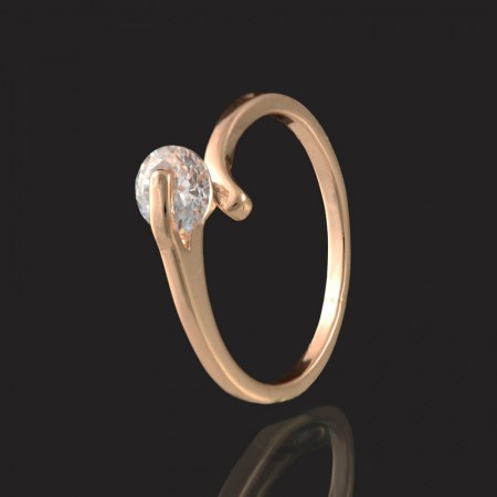 Позолоченное кольцо Fallon 8325464-белый фото | Brulik