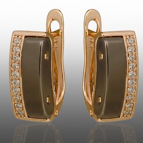 Позолочені сережки керамічні Xuping 24326 фото | Brulik