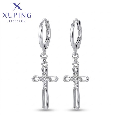 Сережки хрестики Xuping 24862 фото | Brulik