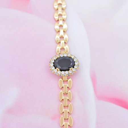 Неотразимый браслет с черными фианитами XP 10-7157 фото | Brulik